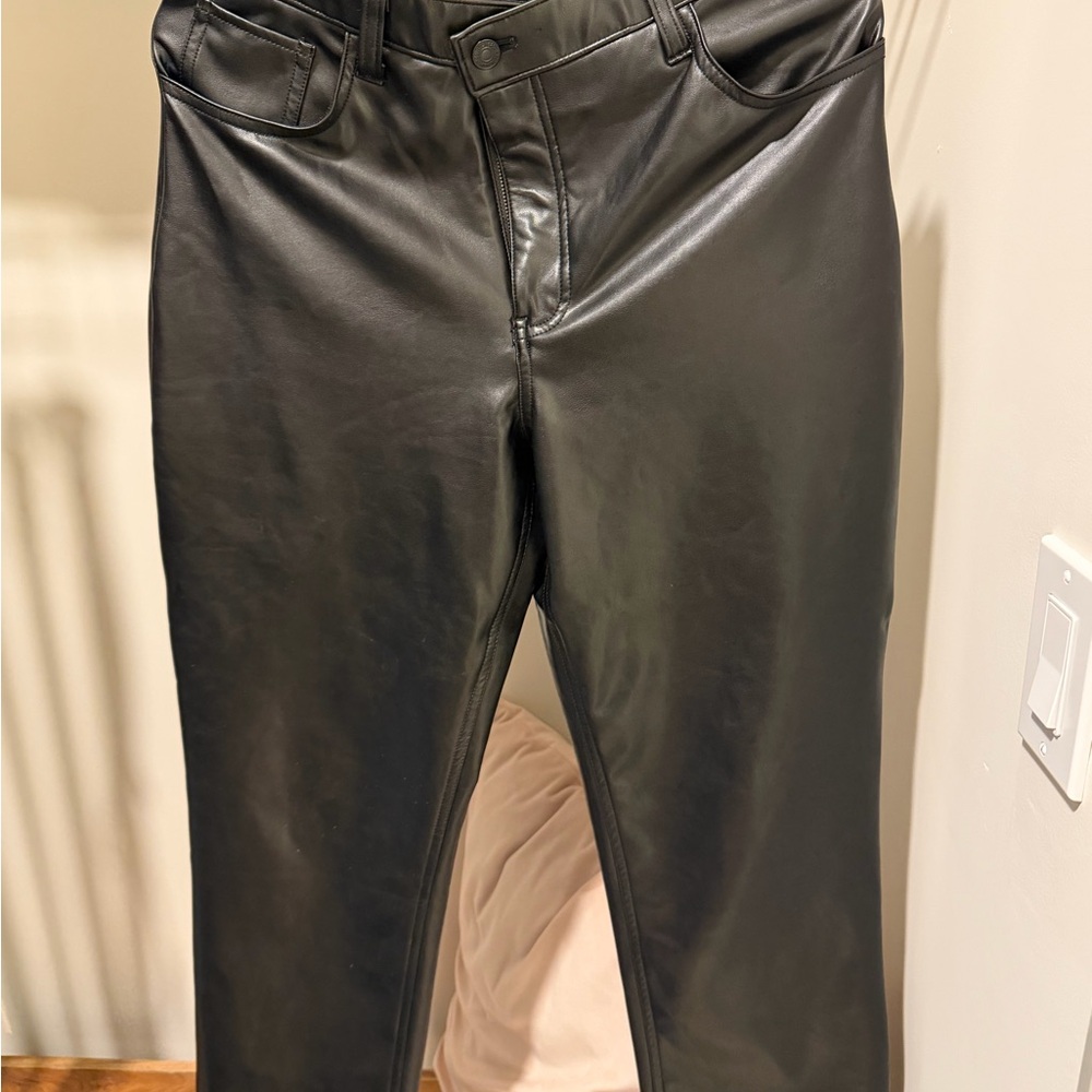 Abercrombie Faux Leather Pants Curve Love sz 29 extra short length